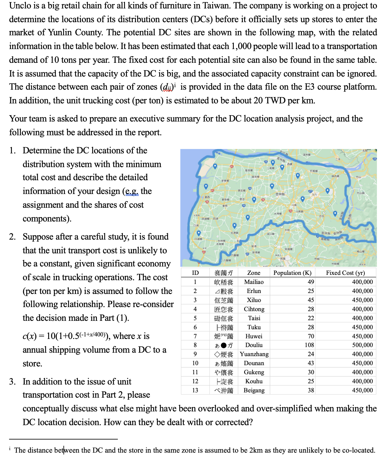 Mailiao 1 - Mailiao - Erlun Objective function (in NTD) 3- Xiluo