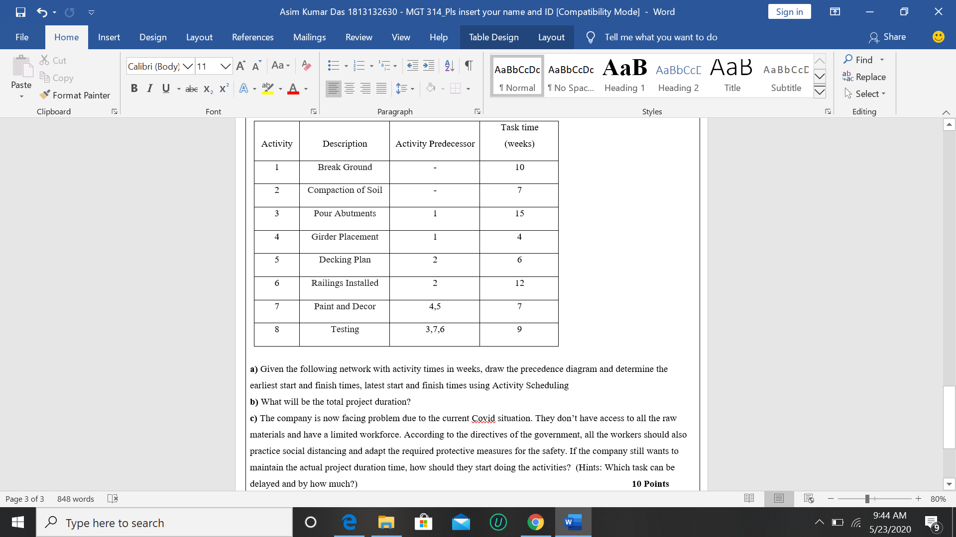 Please help me with my practice math :- V Asim Kumar Das