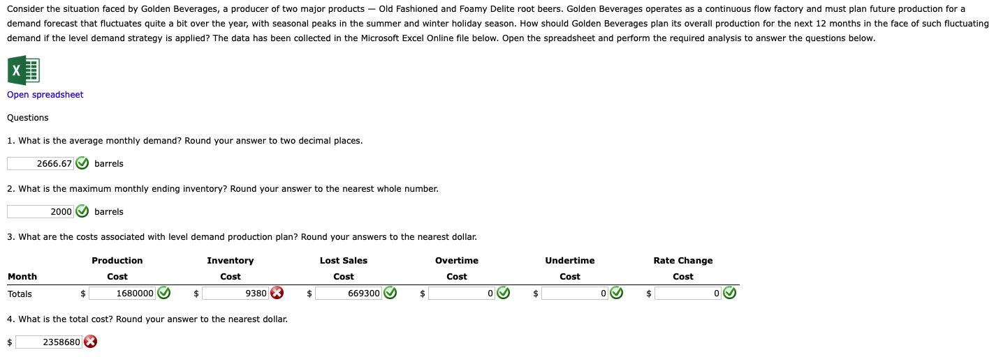 Strategy Production cost ($/unit) $70.00 Inventory holding cost ($/unit) $1.40 Lost sales