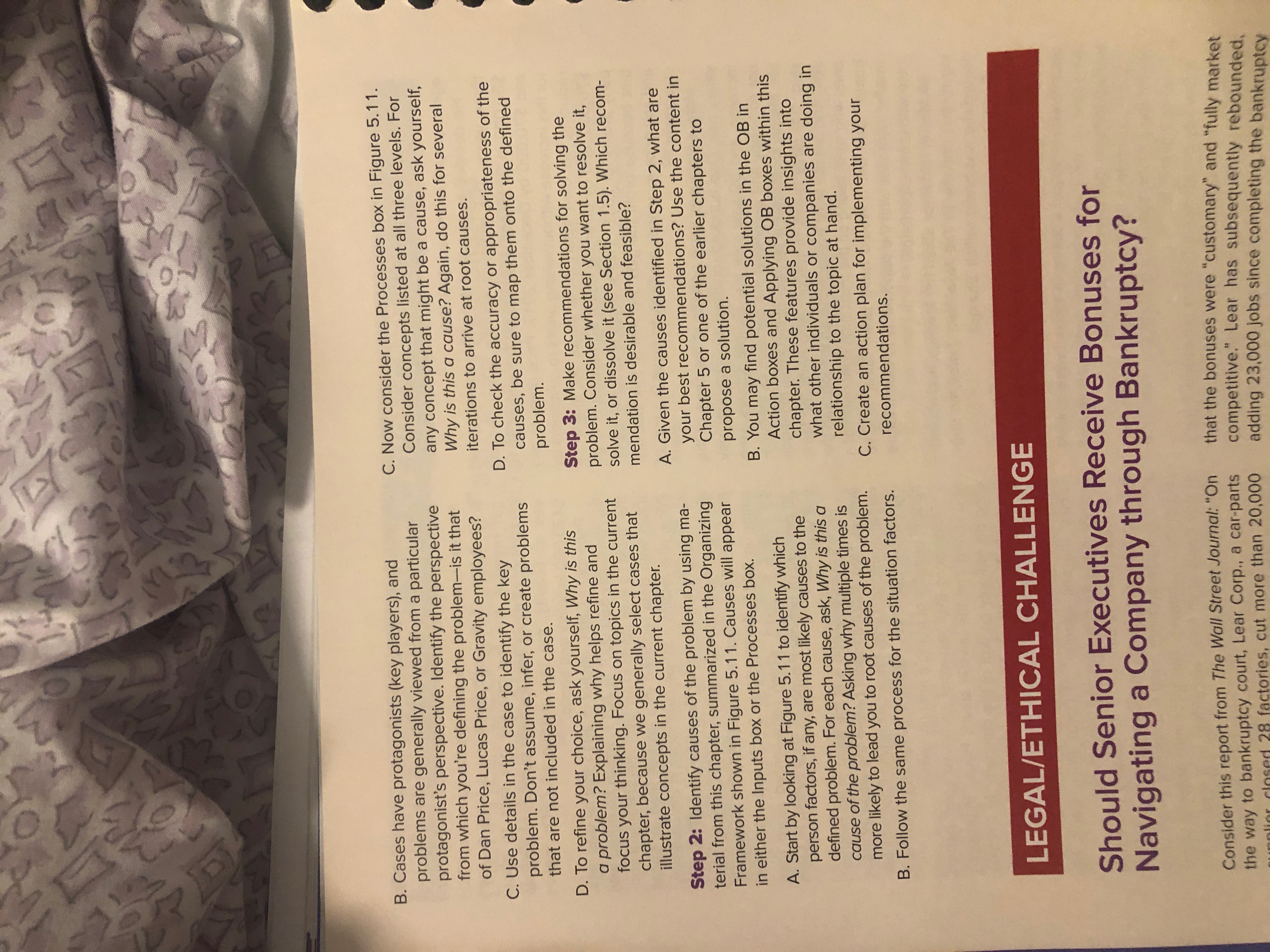  B. Cases have protagonists (key players), and C. Now consider the