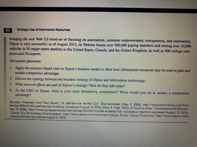 STUDY 2-2 Zipcar Zipcar is an answer for customers who want to