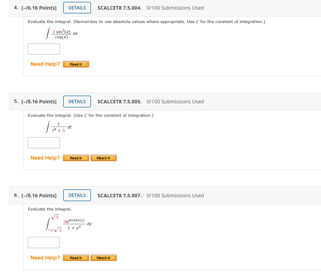 the exercise will be on file please 4. [-/0.16 Points] DETAILS SCALCET8