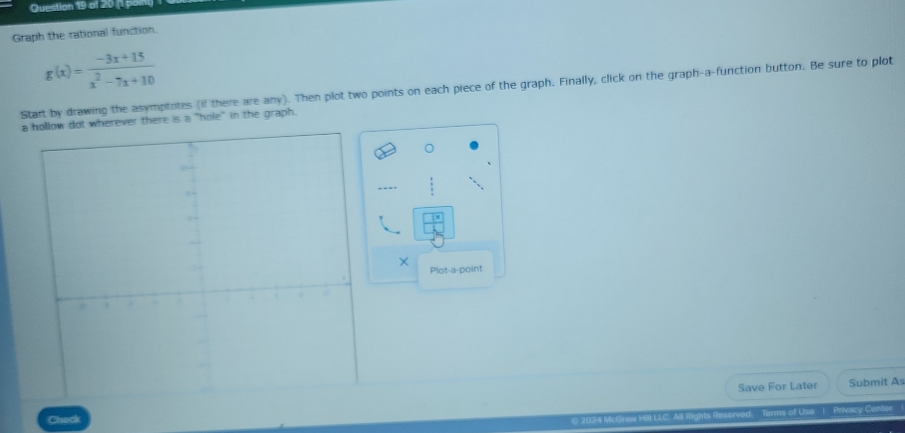 How do I graph this problem Question 19 of 20 | poll