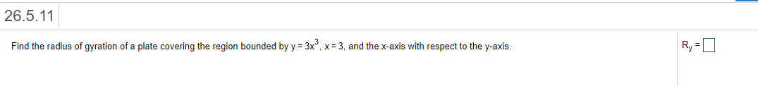 1. 26.5.11 Find the radius of gyration of a plate covering the