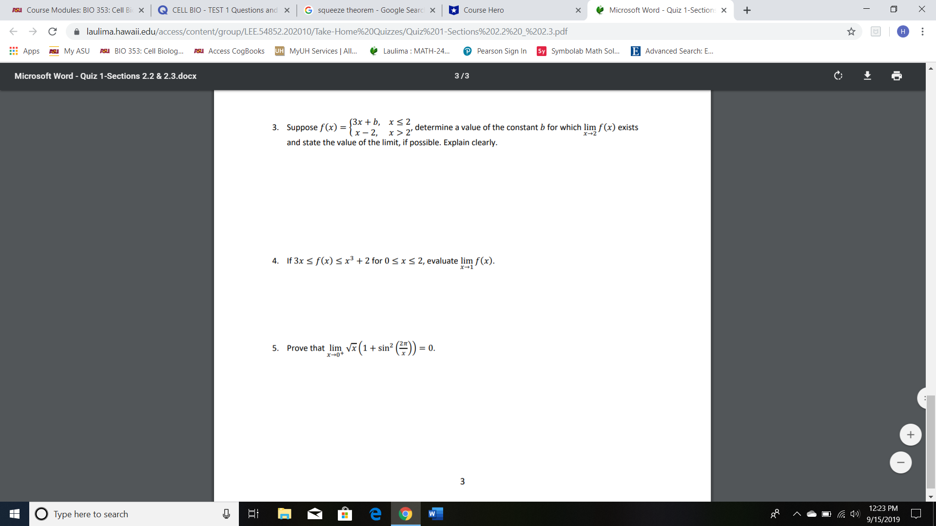  ASU Course Modules: BIO 353: Cell Bic X Q CELL BIO