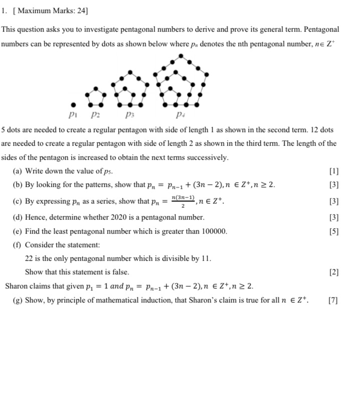  l. [ Maximum Marks: 24] This question asks you to investigate