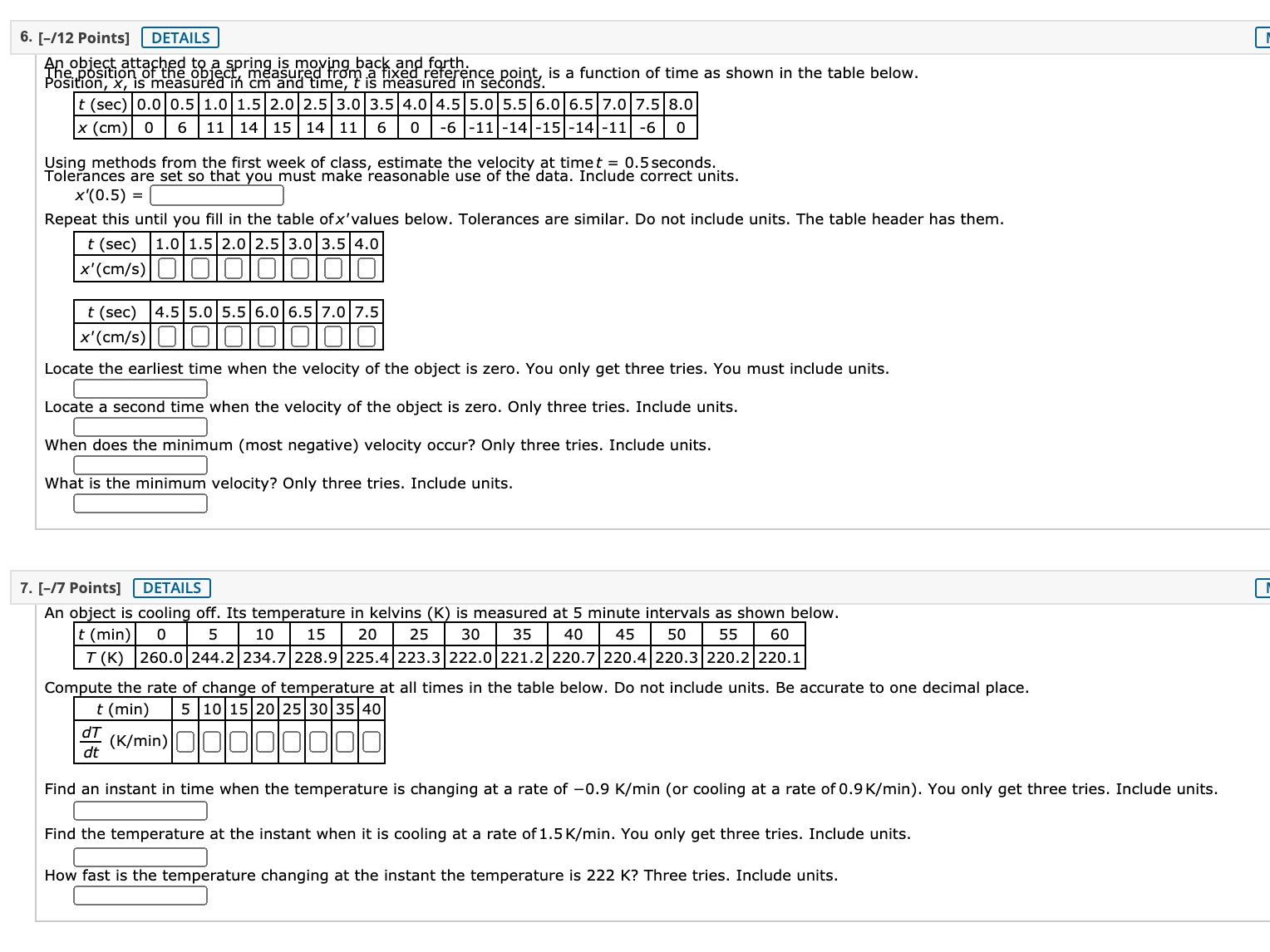 shows the temperature of an object that is slowly thawing from frozen