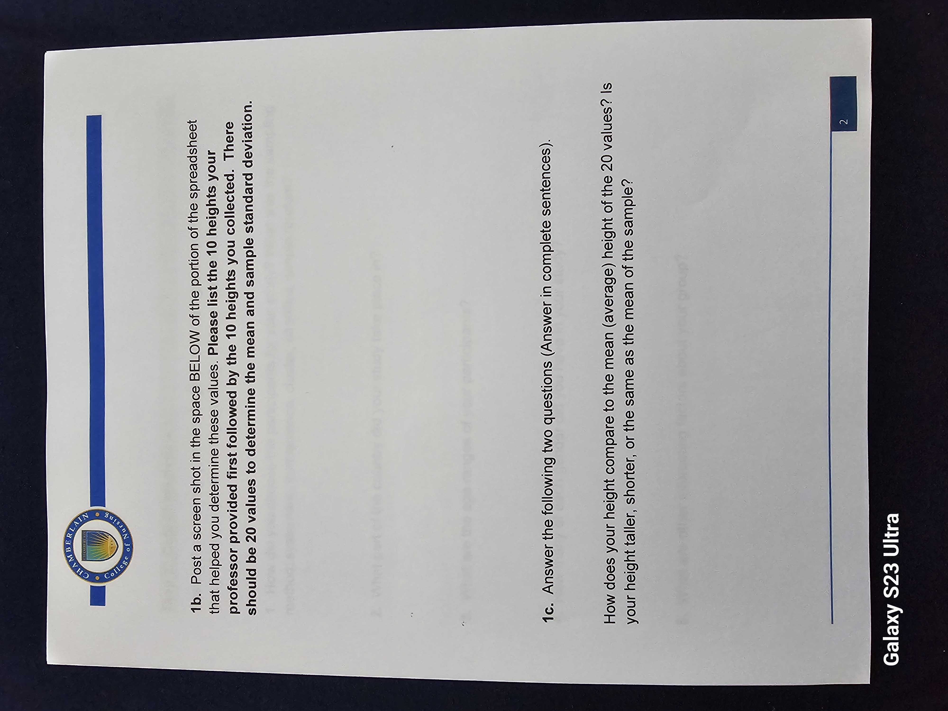 below refer to the steps listed in the lab instructions. Type your