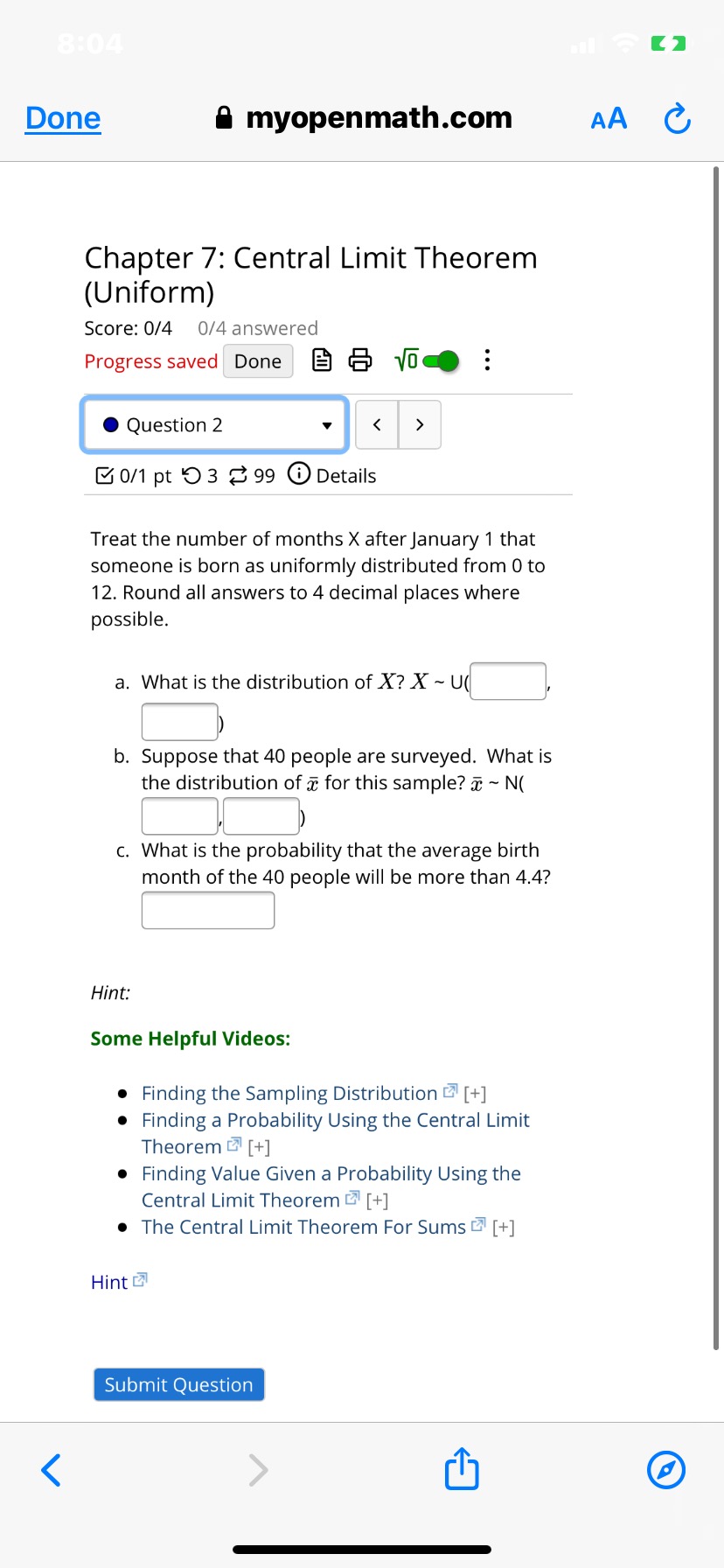 A computer selects a number Xfrom 1 to 6 randomly and uniformly.
