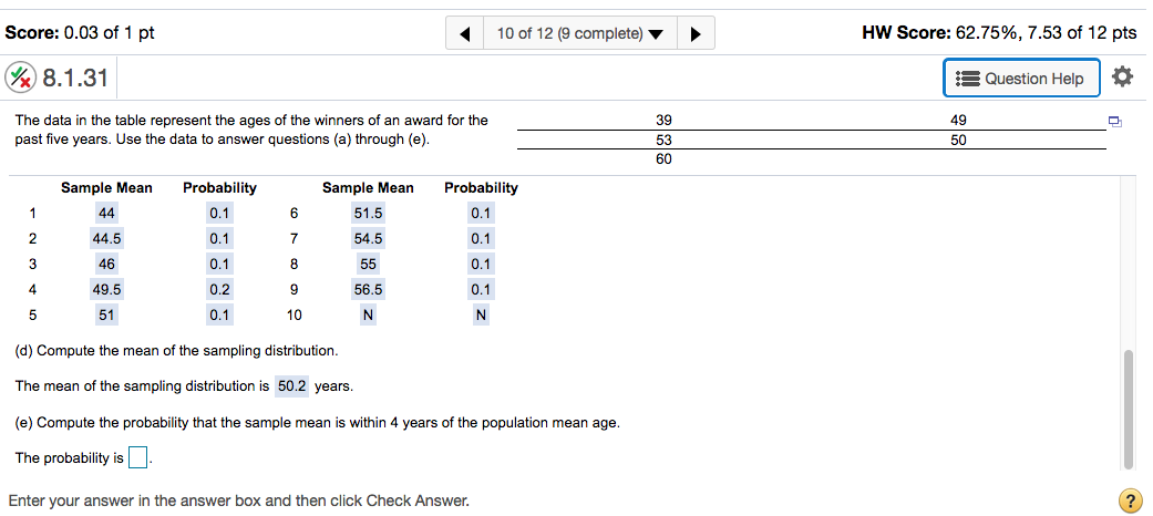 Having trouble with Part E and cannot get to the answer. If