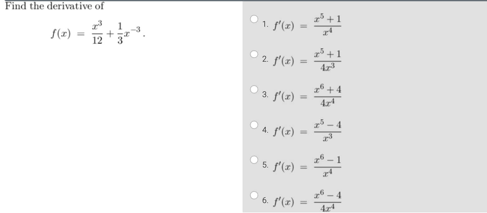 1 .... O 4. limit = -4 2+ O 5. limit =