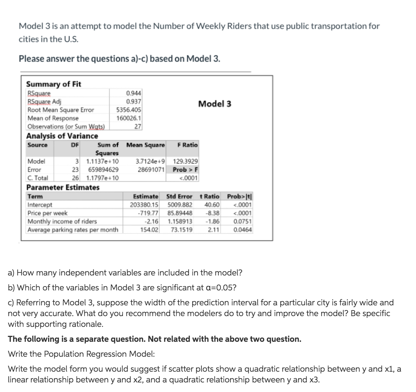 Please answer the 4 questions outlined in the following data and provide