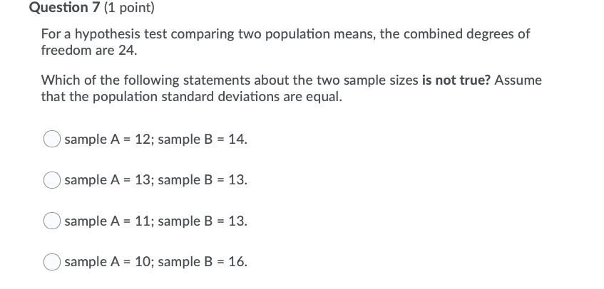 hypothesis test is conducted at the 1% significance level to determine whether