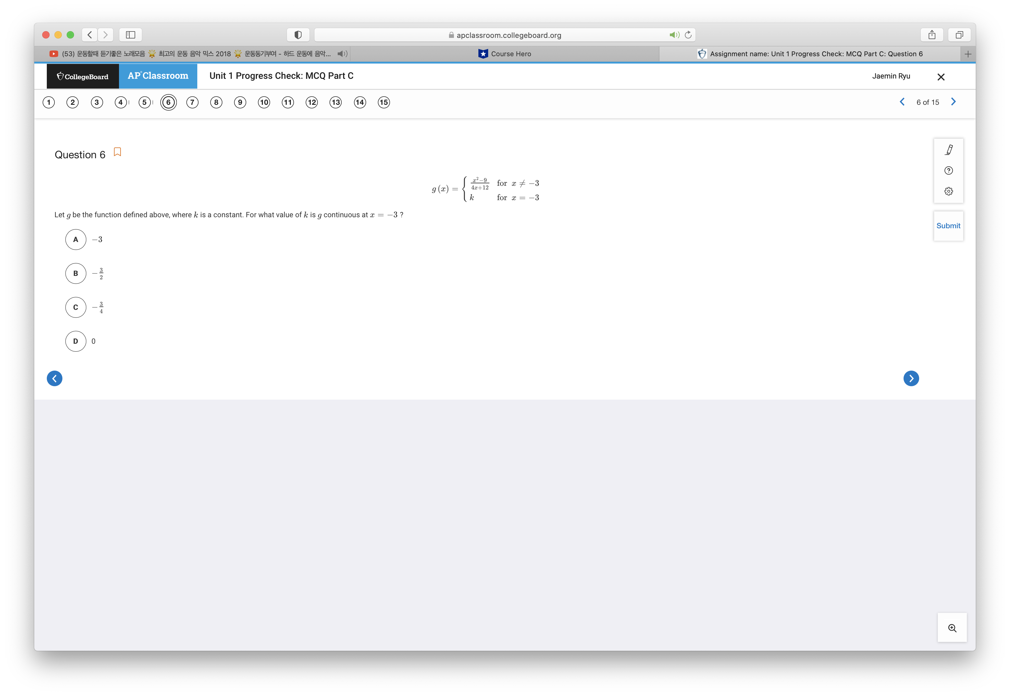 7 8 9 10 1 12 13 14 15 Question 1 W