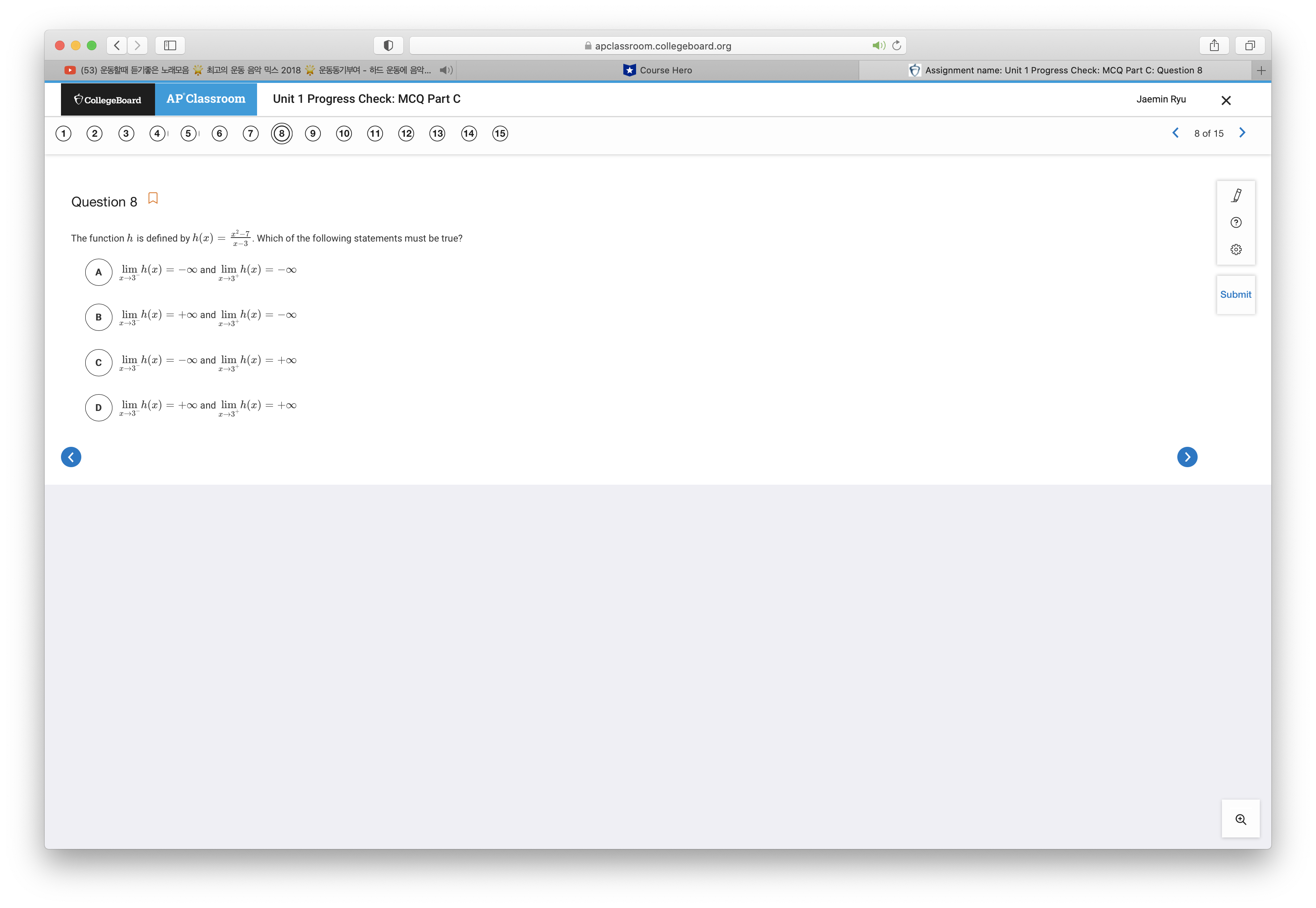 (22-3)(x+0.5) . On which of the following open intervals is f continuous?