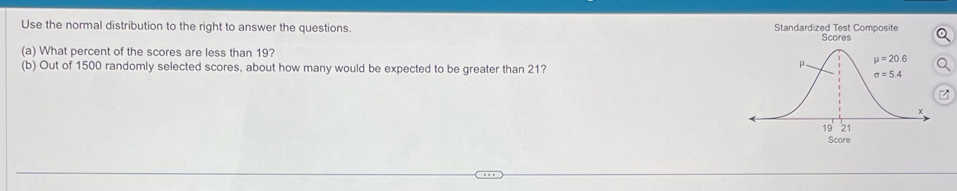 Please solve a and b Use the normal distribution to the right