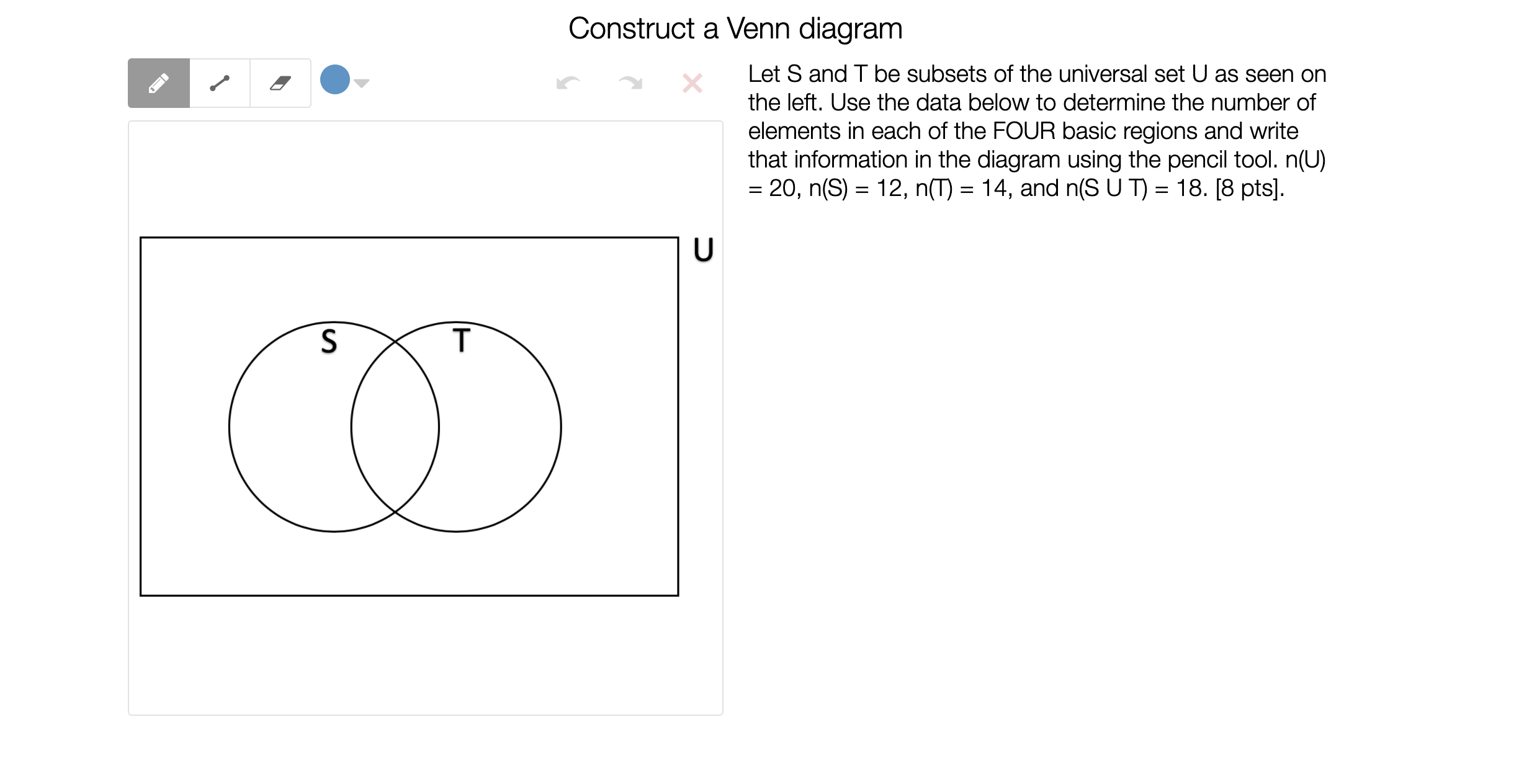 help figuring these out? thank you! (homework question) IM- Construct a Venn