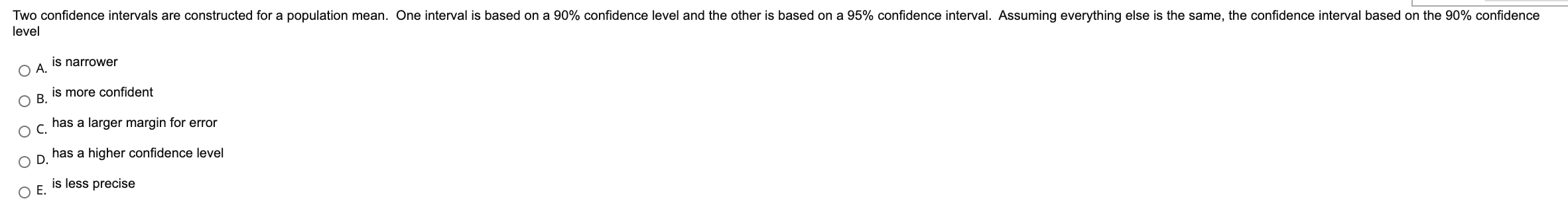 on the characteristics of sampling distribution of means. which of the following