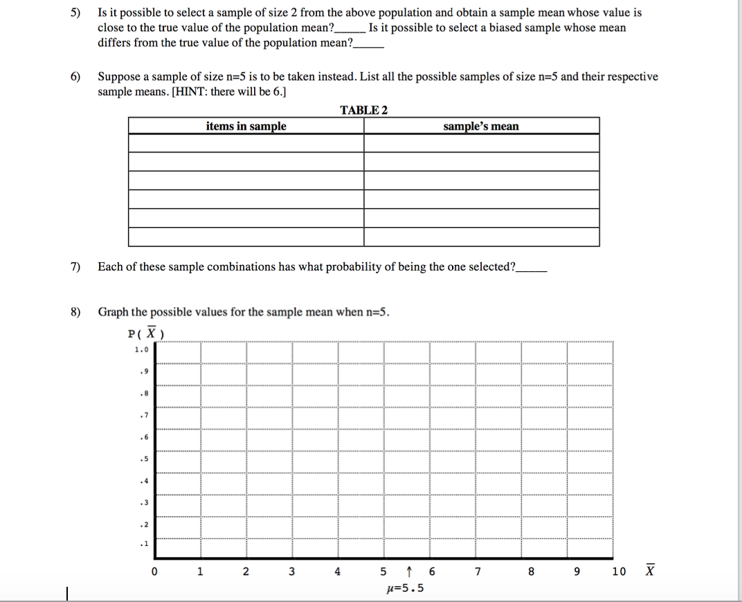 you! Sampling Distribution of the Mean Suppose you have the following population: