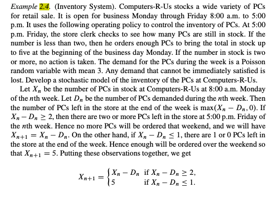 the pictures 2.16. Consider the inventory system of Example 2.4. Compute the