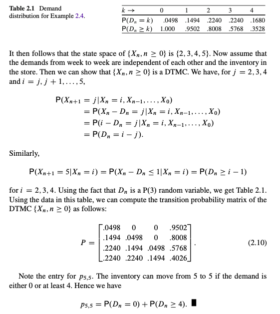 occupancy matrix M(52). Using this, compute the expected number of weeks that