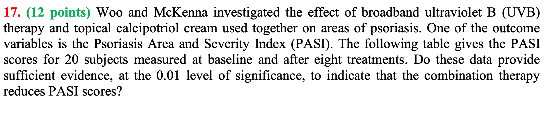 For the hypothesis tests, specify(i) Null and alternative hypotheses,(ii) Form of the