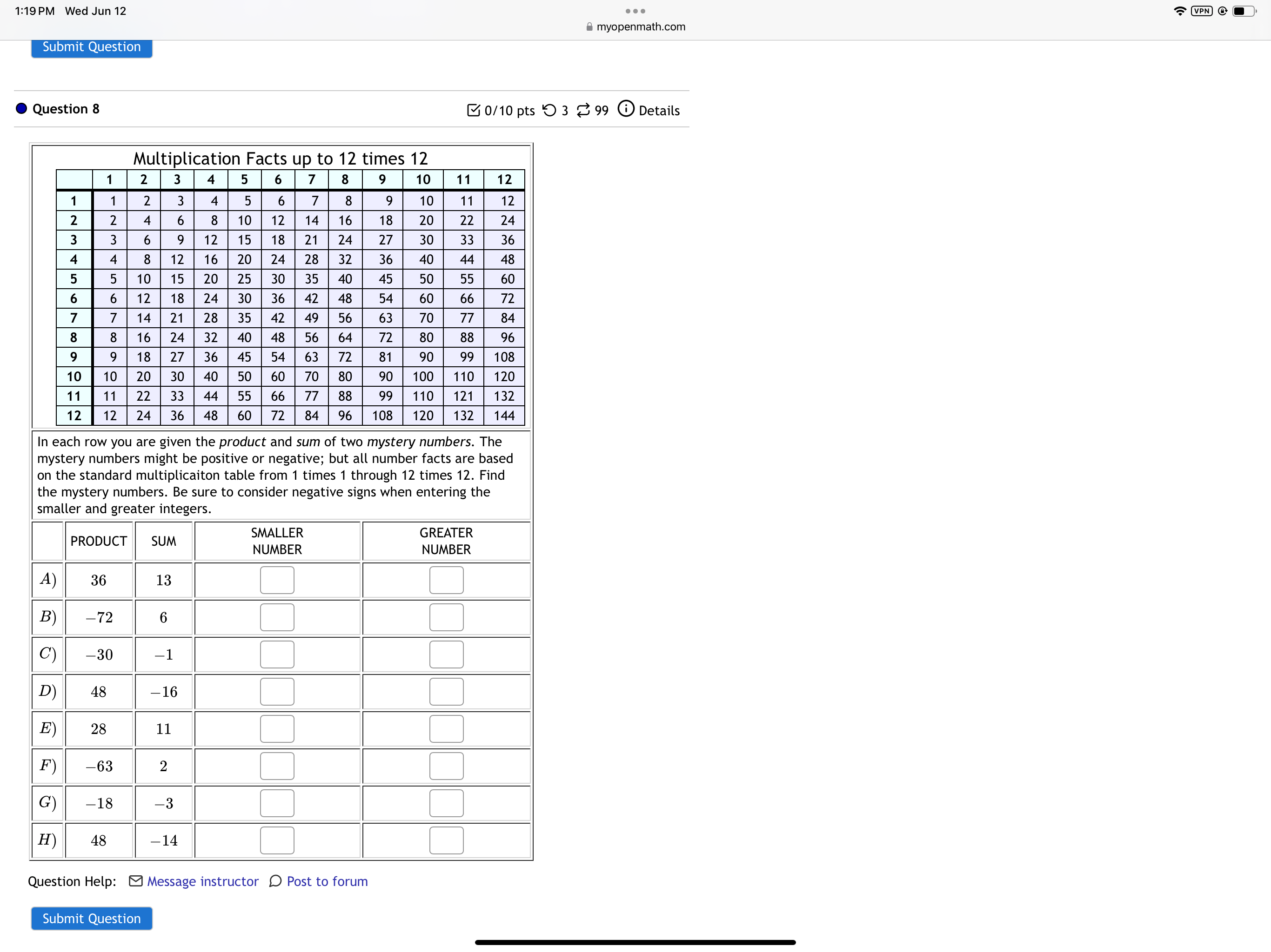 9 3 99 0 Details Given: Dividend = 67957 Divisor = 7