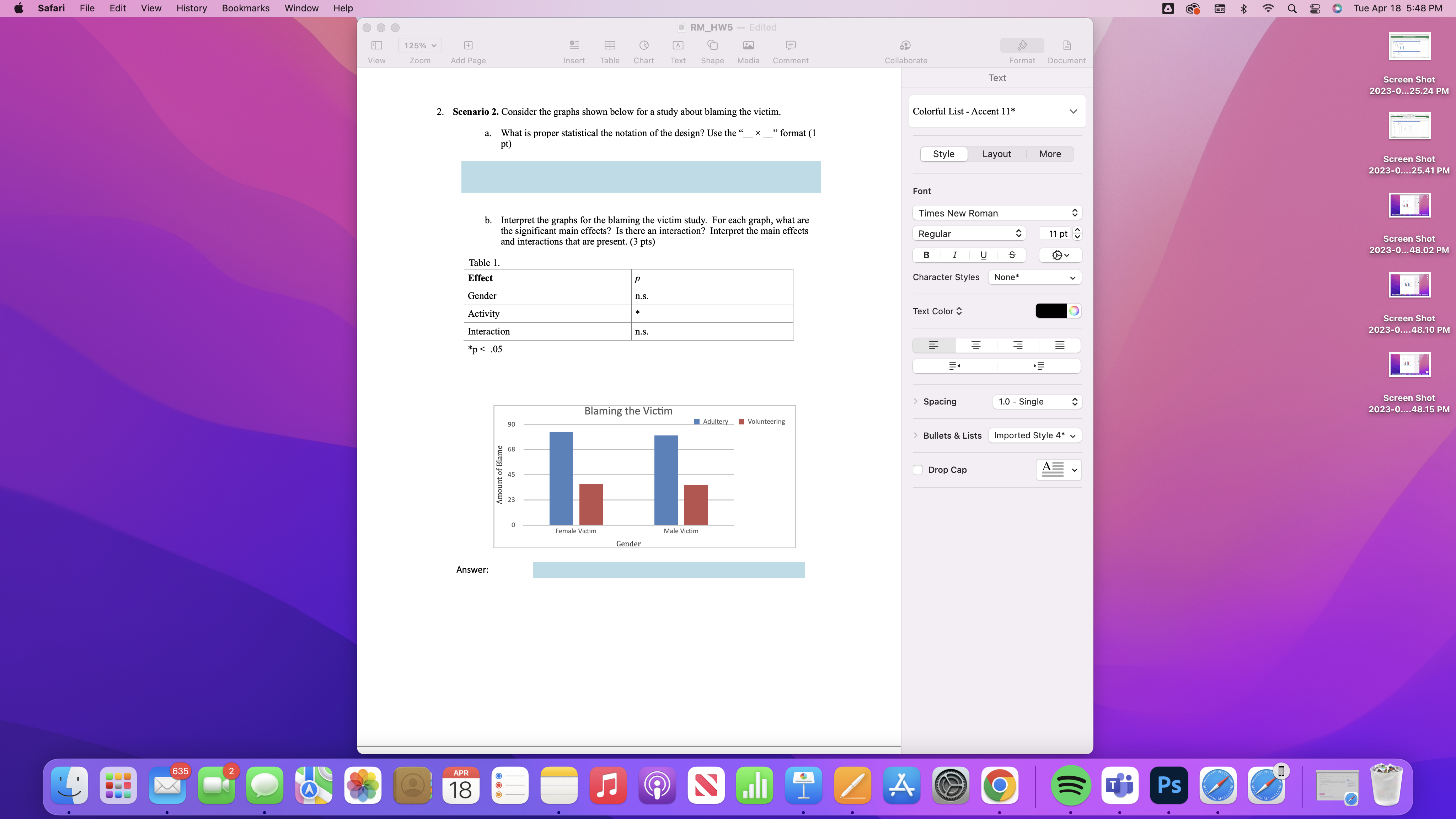 each apparently significant effect, interpret the result Safari File Edit View History