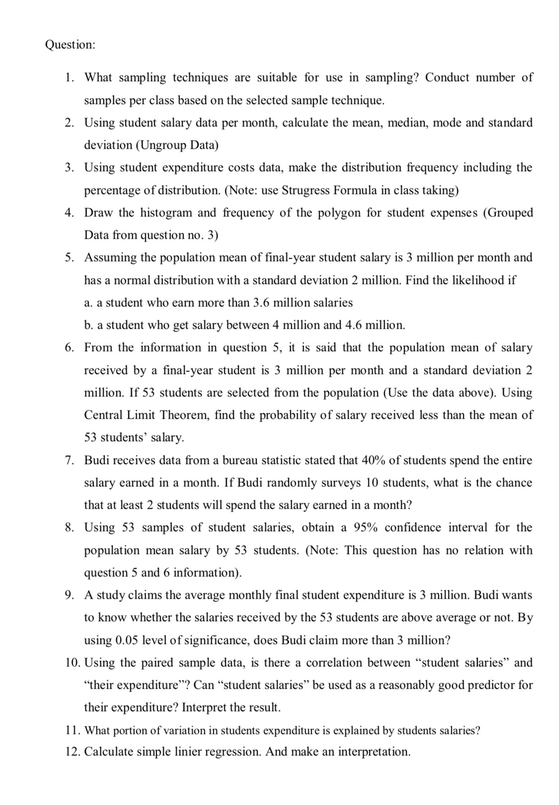 a separate document that will easily help me to understand how the