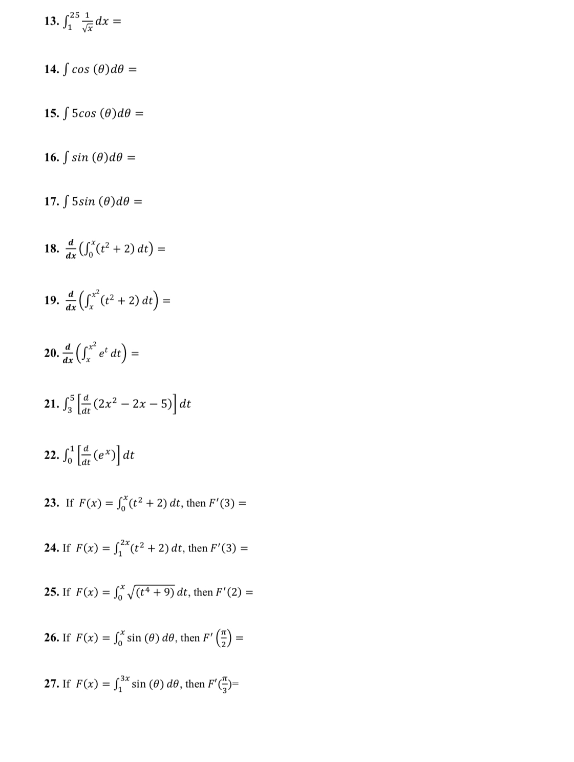 6.5 1 For the function whose values are given in the table