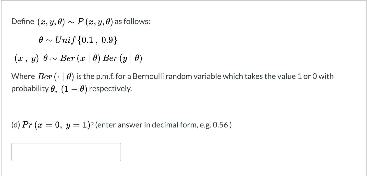 | 0) Ber (y | 0) Where Ber (. | 0) is