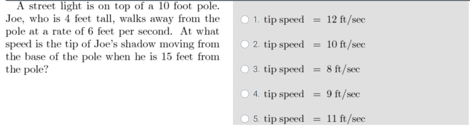 will be at a. distance of 8\") = 8 + 2t '2
