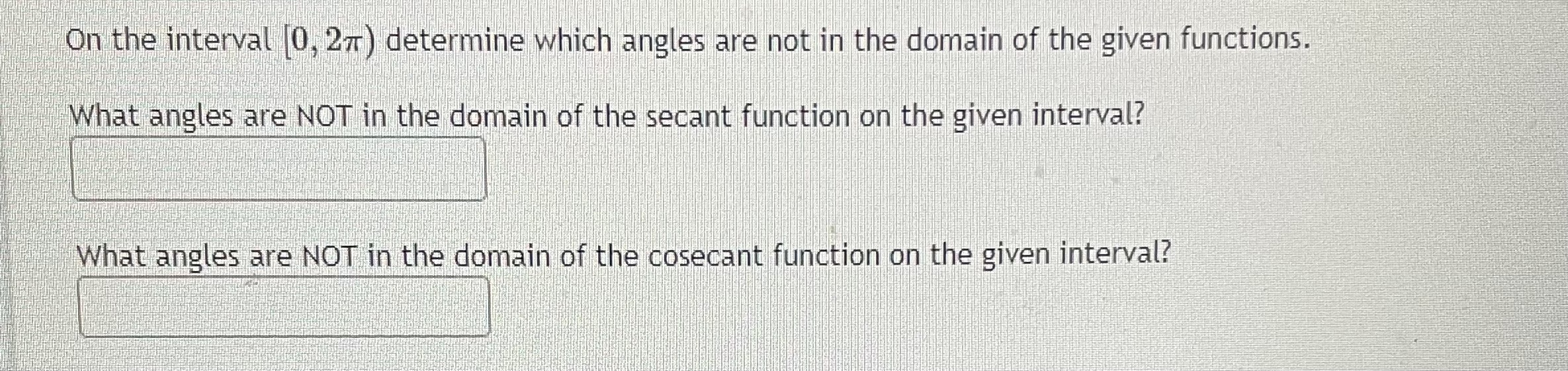 the function y - cos(a) completes 1 cycle on the interval [0,