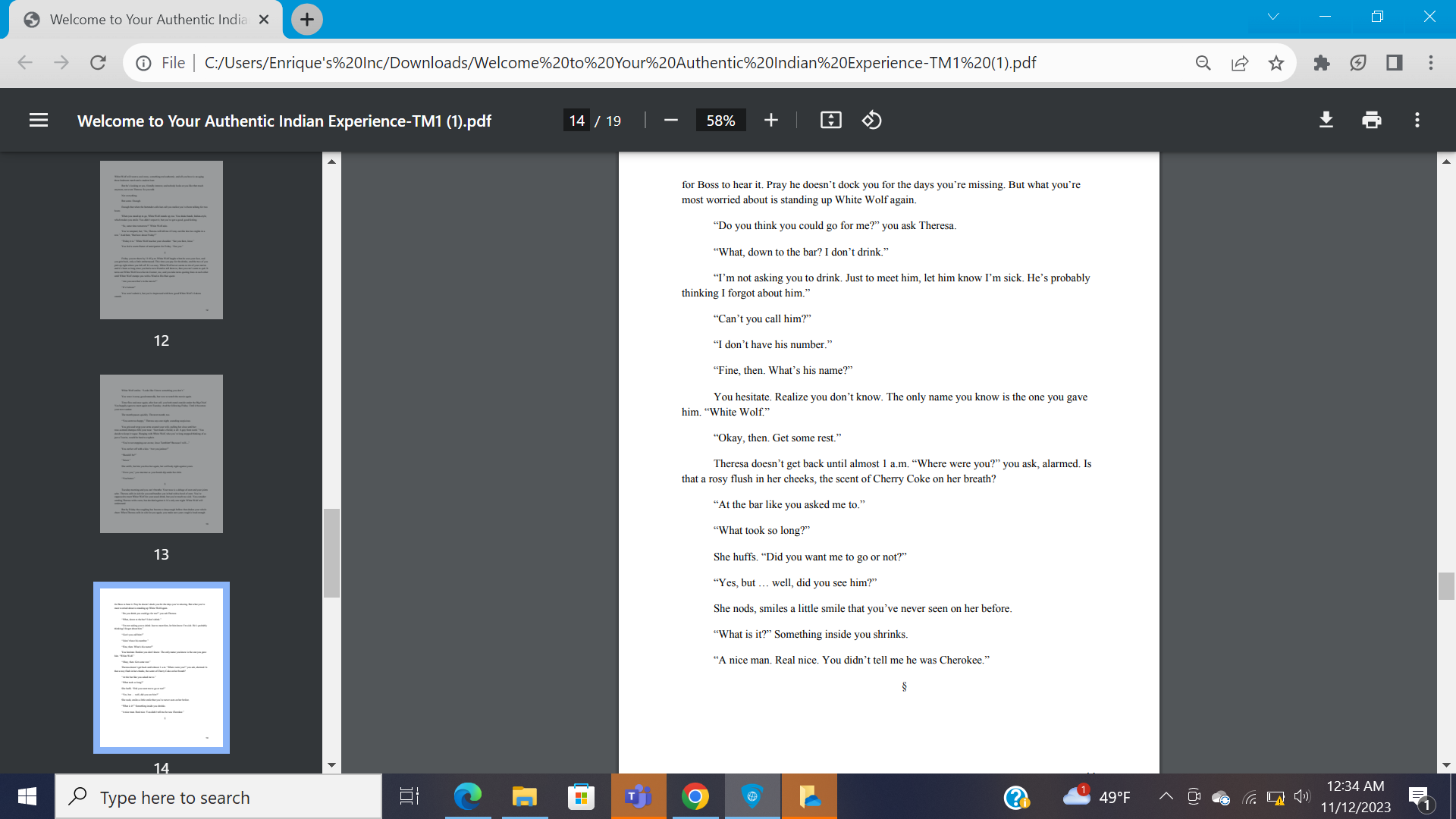 short story. Feel free to consult the readings from Mary Klages or