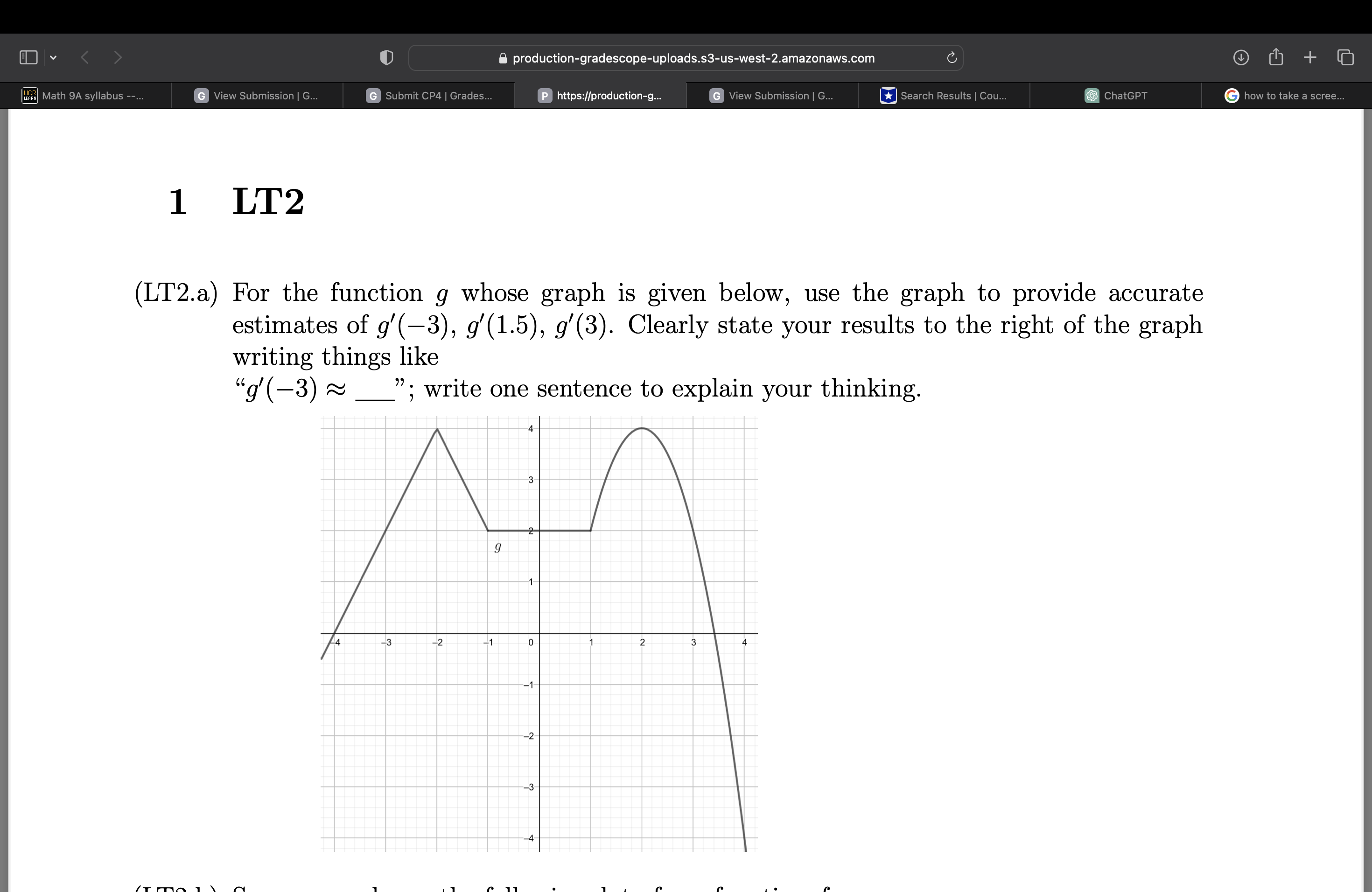  D production-gradescope-uploads.s3-us-west-2.amazonaws.com + the Math 9A syllabus --... G View Submission