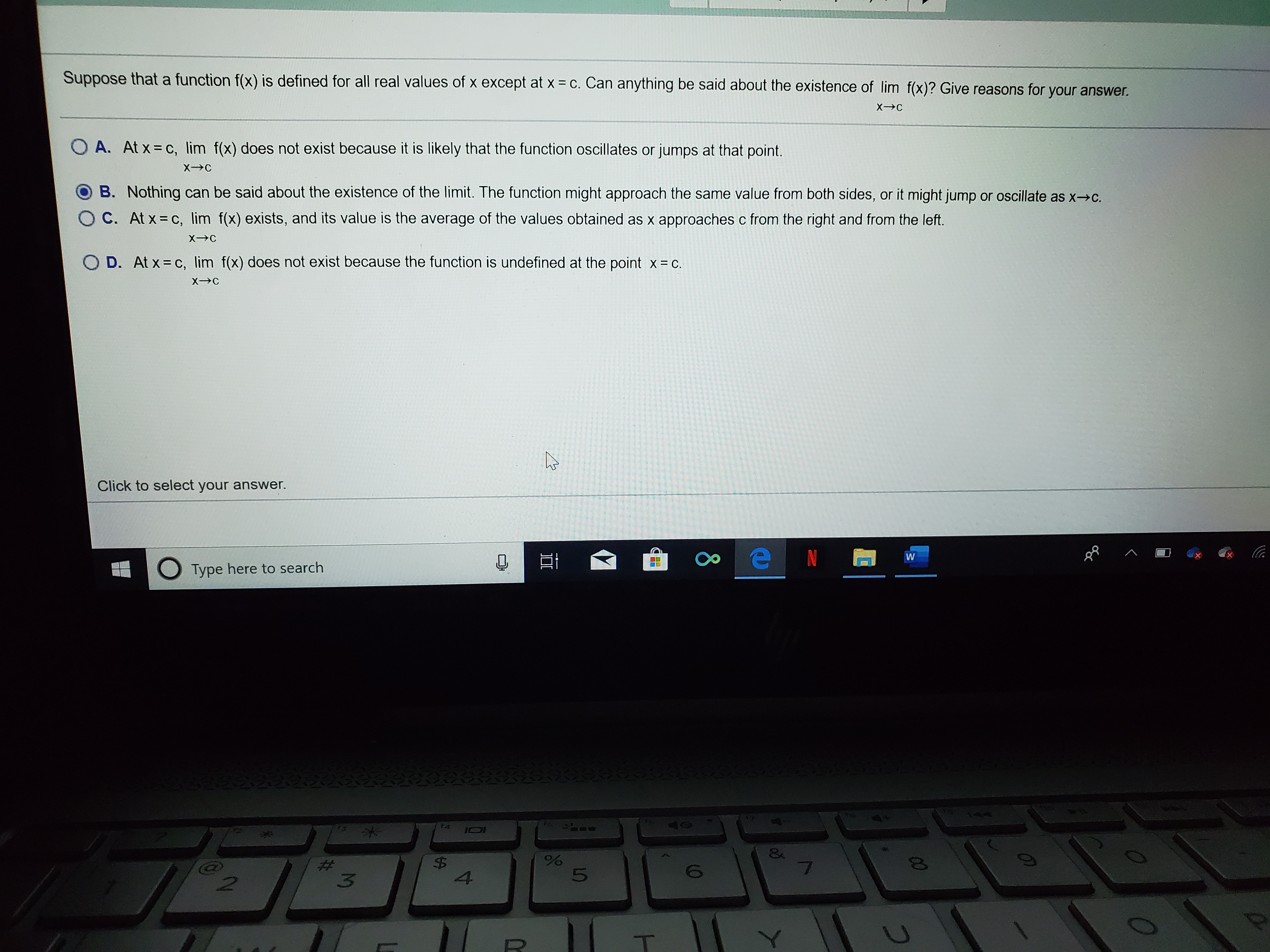I got B is that correct? Suppose that a function f(x) is