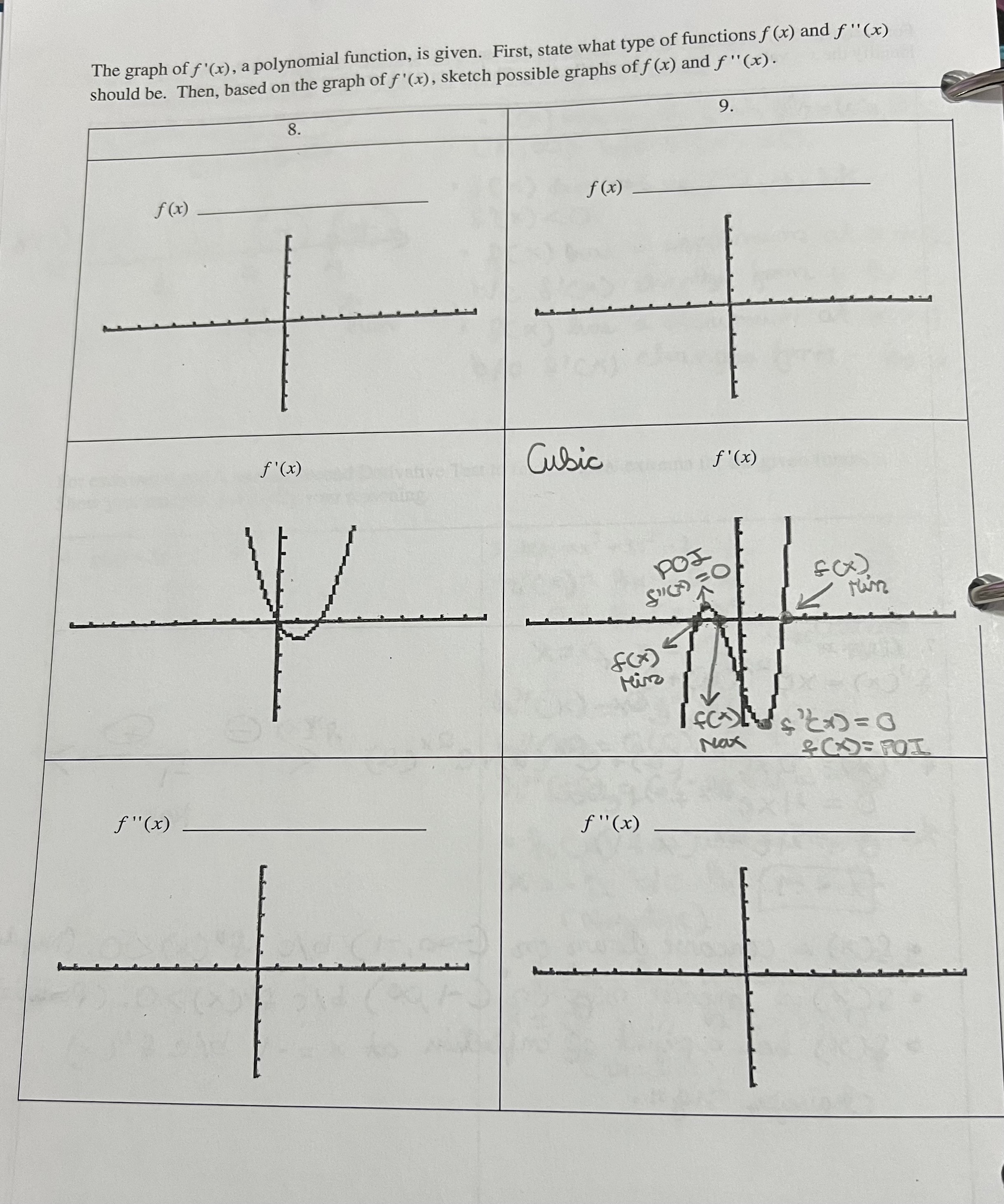 =3x-x5+5 5. h(x) =x3+3x2-2 h'(x ) = 3 x8+6 x 0 =