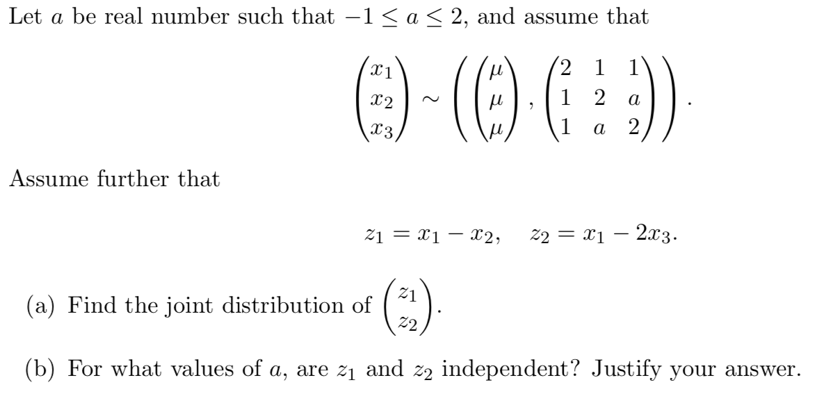 Please help with problem. Thanks! Let a be real number such that