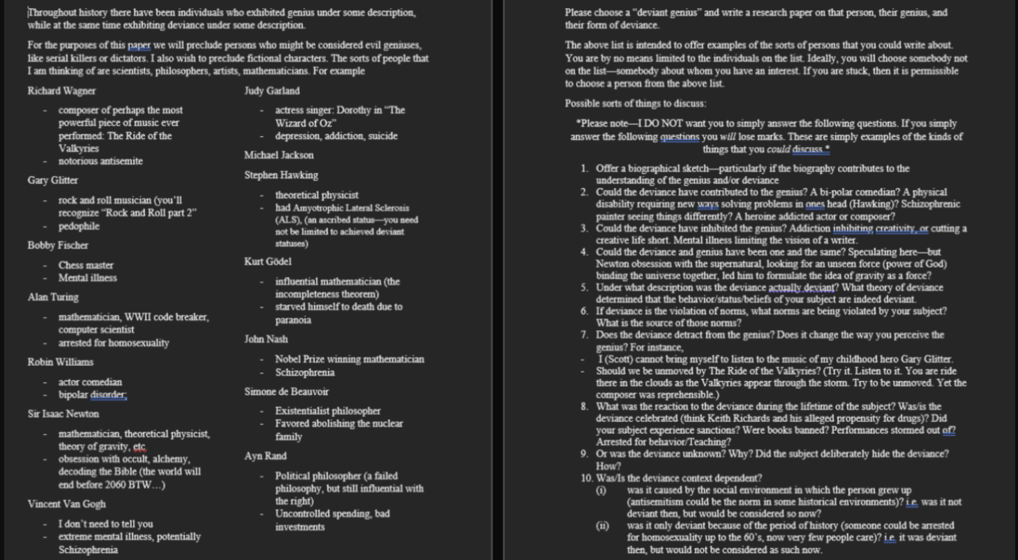 My question is: Please look at the assignment instruction and the paper,