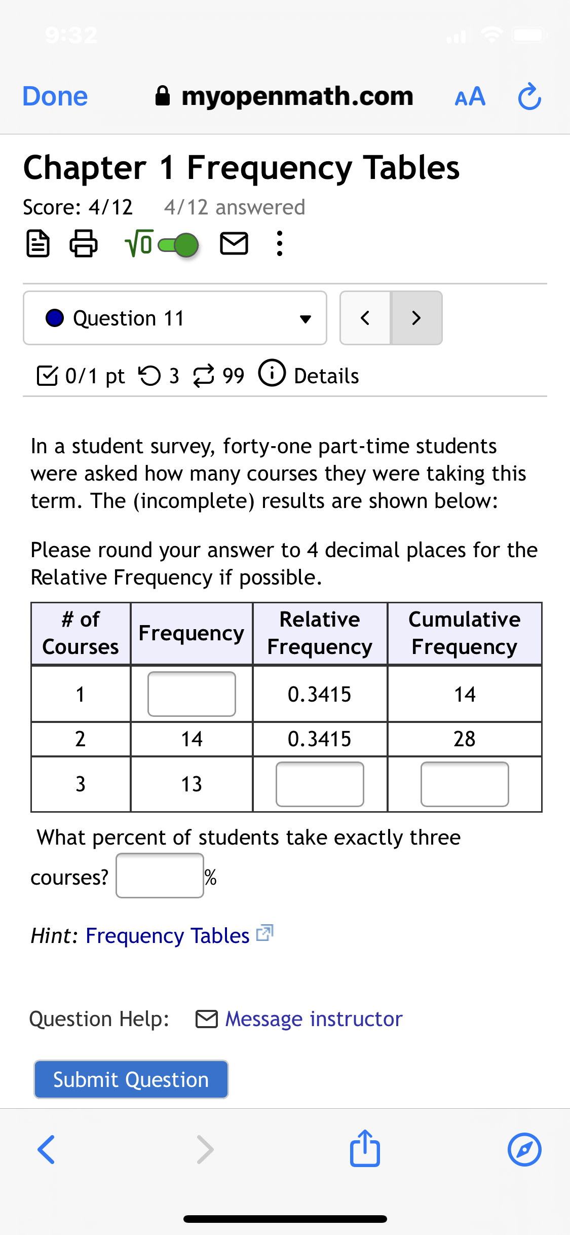 the relative frequency for the class with lower class limit 31 Relative