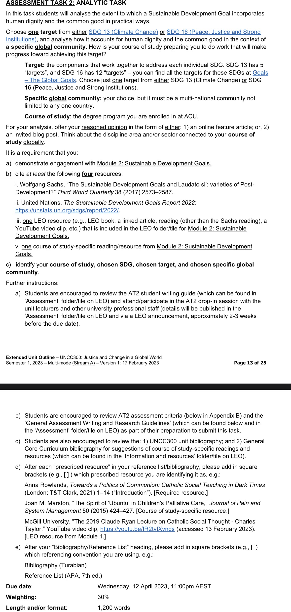 Nursing ASSESSMENT TASK 2: ANALYTIC TASK In this task students will analyse