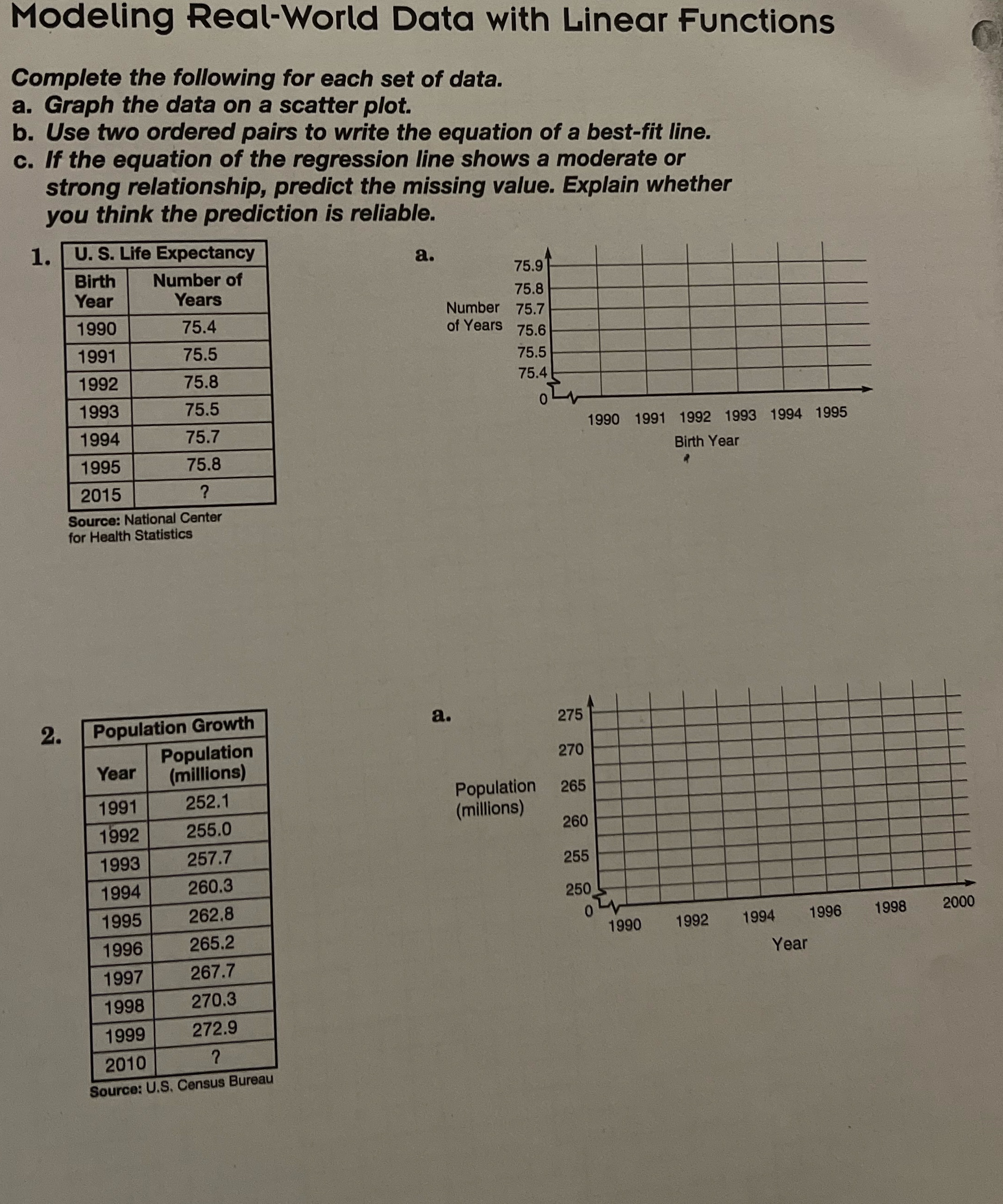 Help no images or pdfs please Modeling Real-World Data with Linear Functions