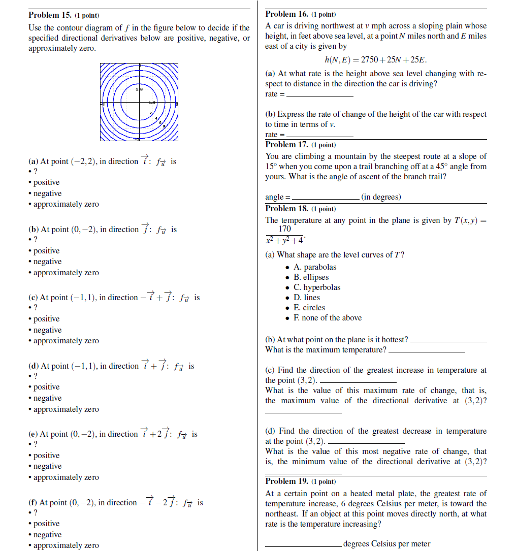 i just need a final answers Problem 15. (1 point) Use the