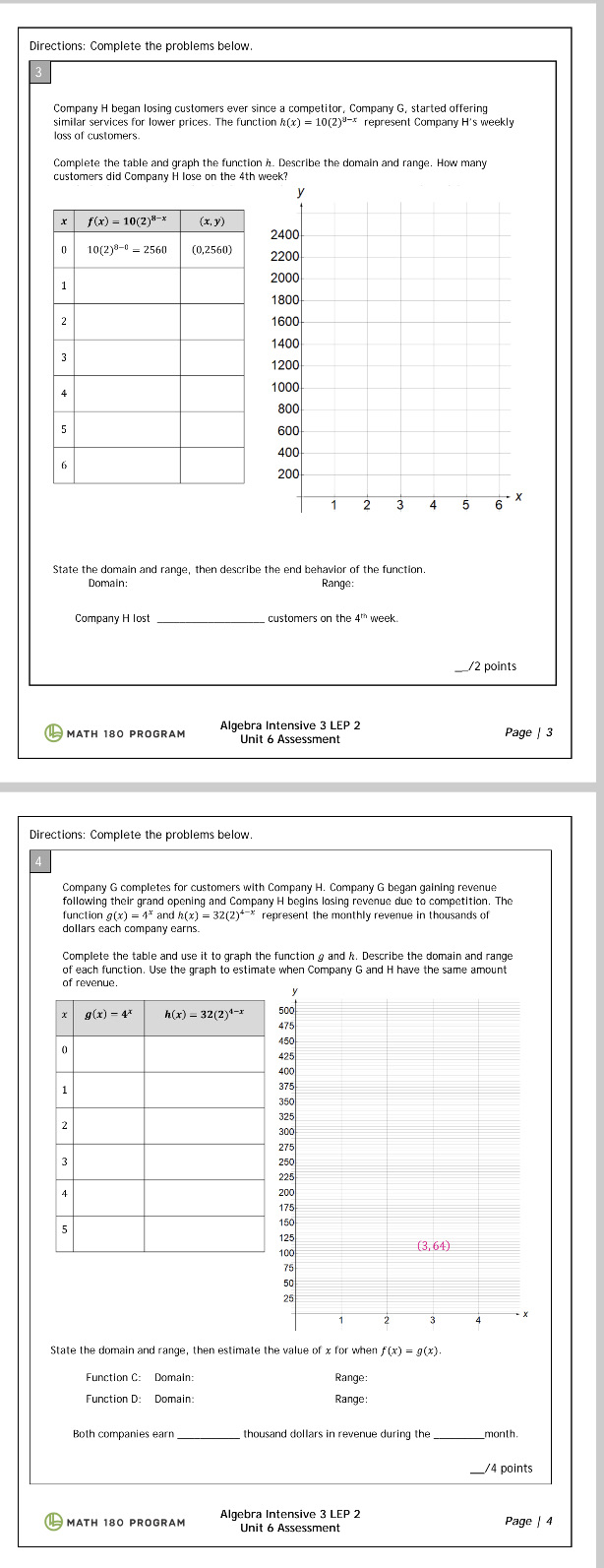 Please answer questions 3 and 4 Directions: Complete the problems below. Company