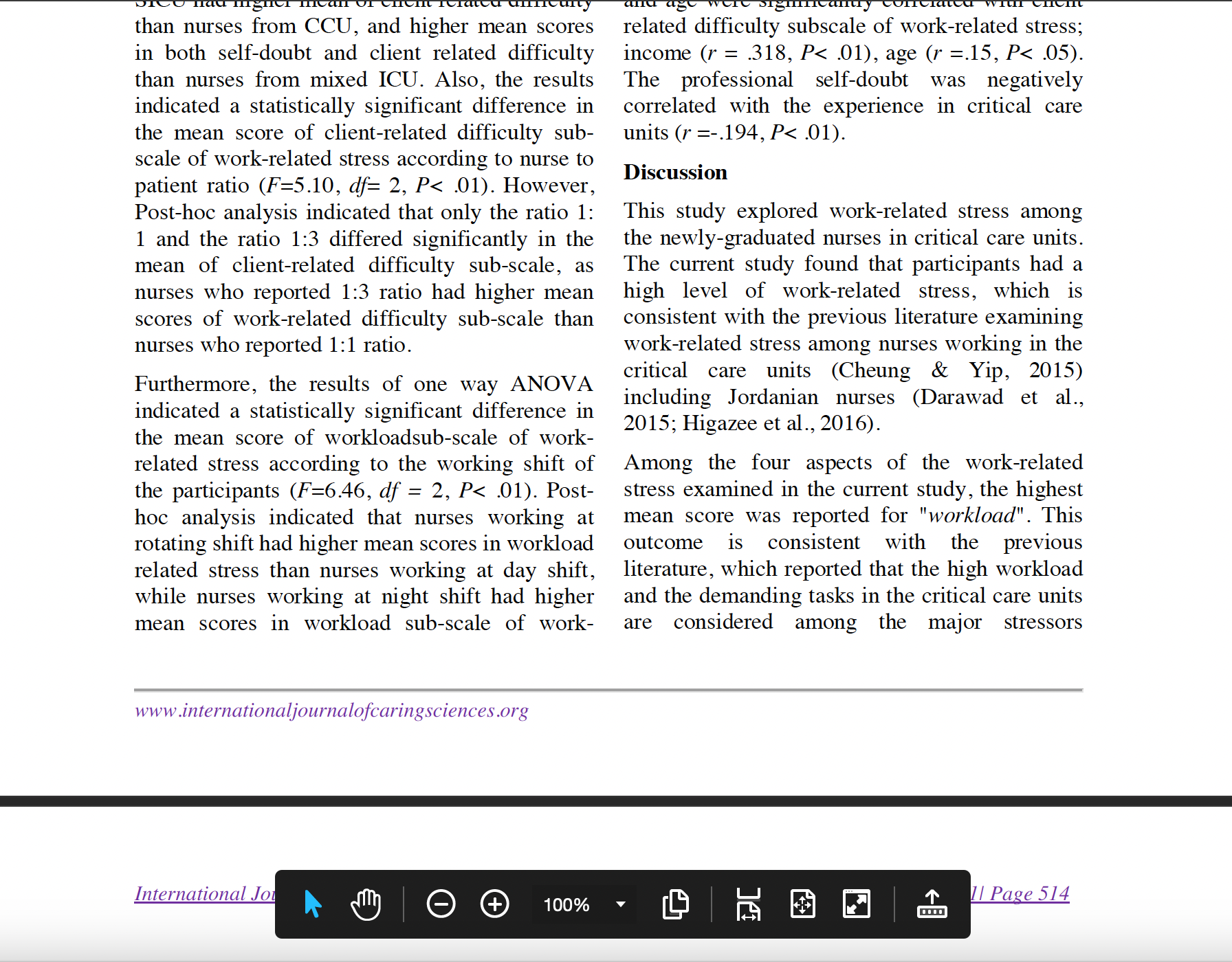 to have higher prevalence of work-related stress symptoms compared to experienced nurses.