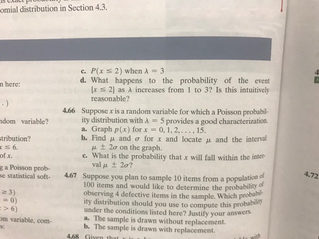  omial distribution in Section 4.3. c. P(x = 2) when A