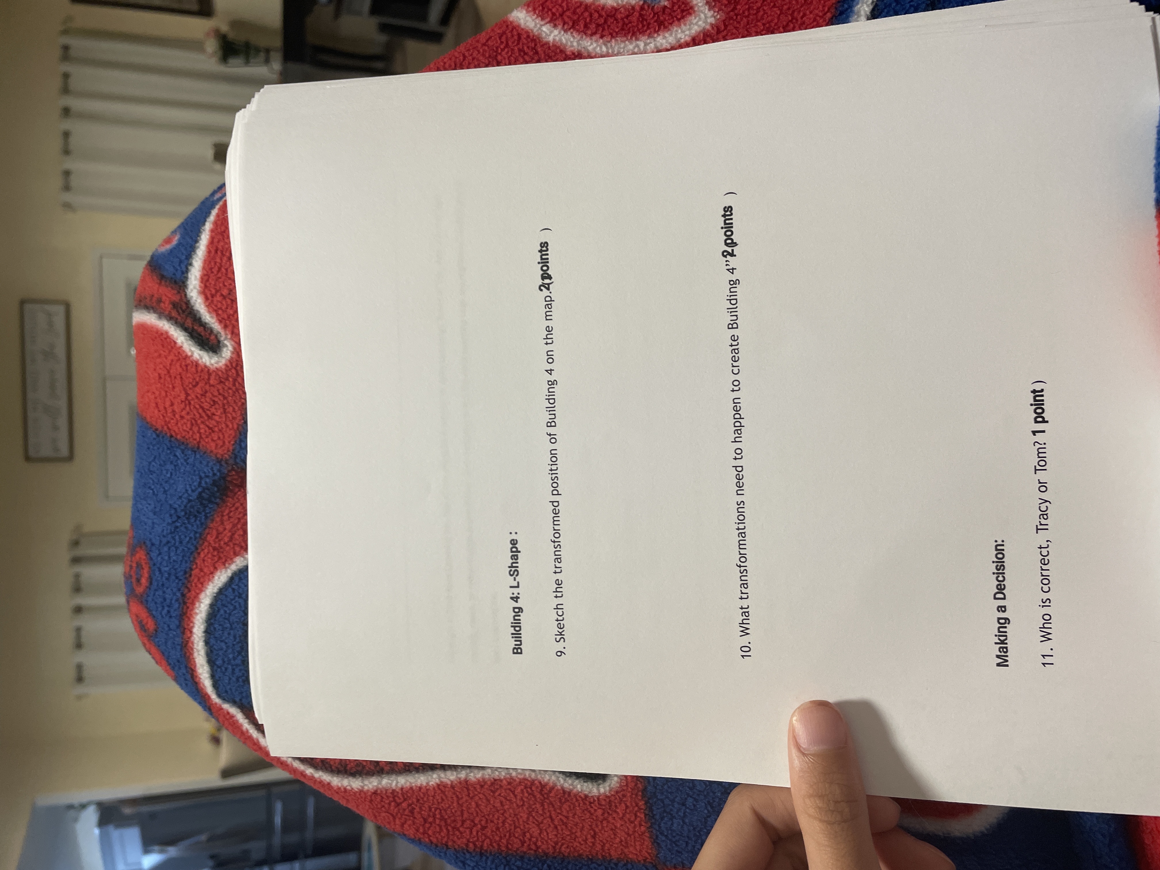 The Students' Conjectures: The students have instructions about moving buildings on a