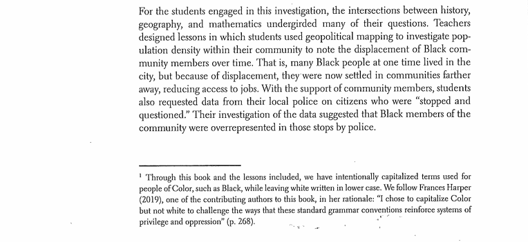 does this matter in the teaching and learning of mathematics?" and "How