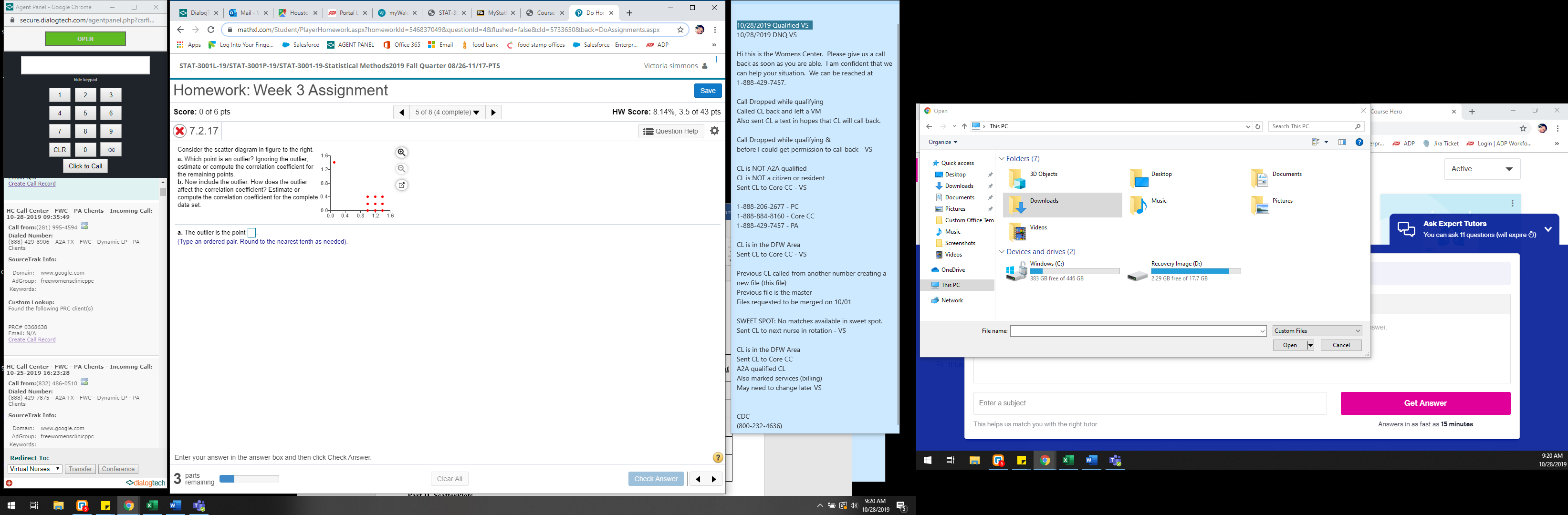  Ag O X secure.dialogtech.com/agentpanel.php?csrfl. DialogT x | 0 Mail - \\