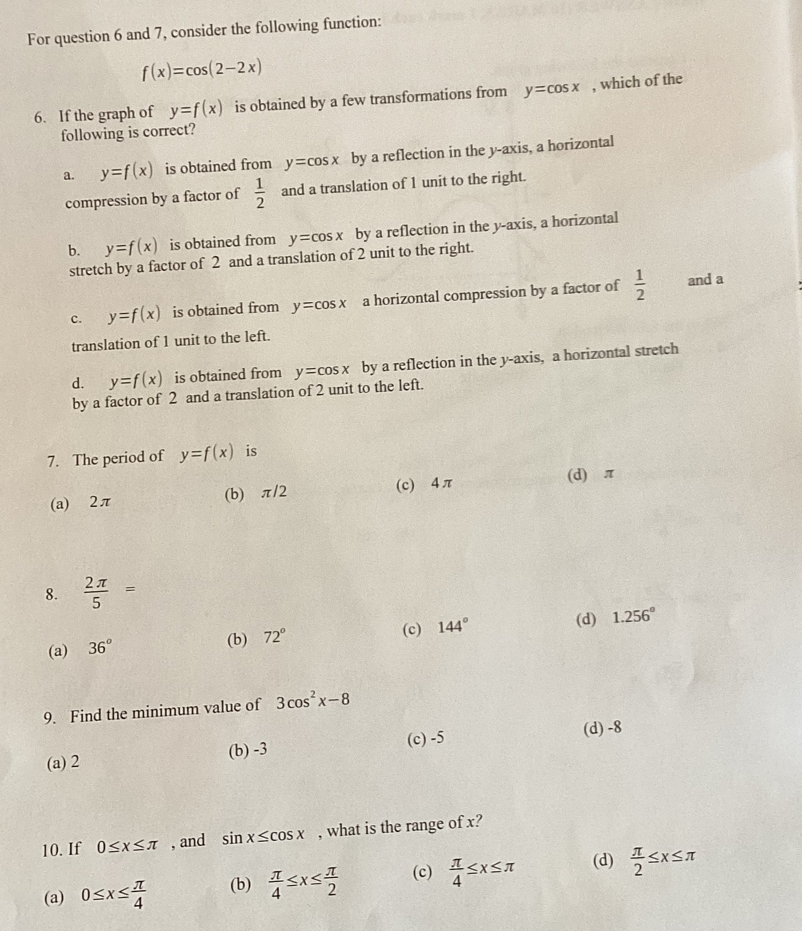 Plz answer as quickly as you can For question 6 and 7,